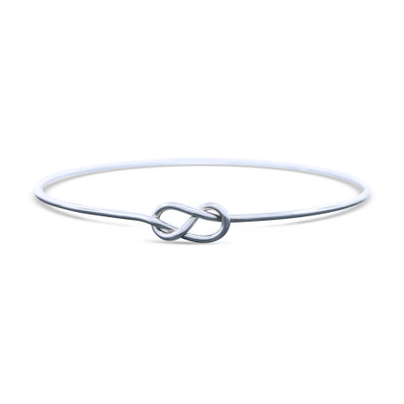 Sterling Silver Figure 8 Knot Bangle