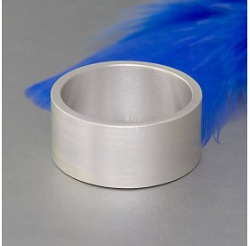 Men's sterling silver wedding band - 10mm