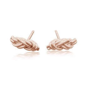 14k Gold Climbing Knot Studs Minimalist Earrings Gift for Her