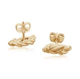 Gold Climbing Knot Studs Earrings
