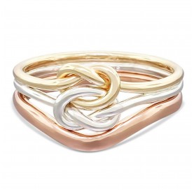 Gold Double love knot ring
