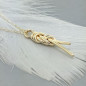 Gold-filled climbing knot necklace