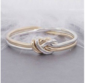 Nautical Knot Ring in gold and sterling silver