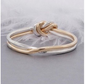 Nautical Knot Ring in gold and sterling silver