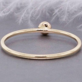 Solid gold bubble ring