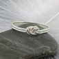 Sterling silver nautical knot ring