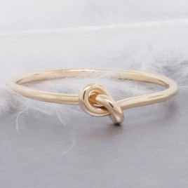 Gold forget-me-knot ring