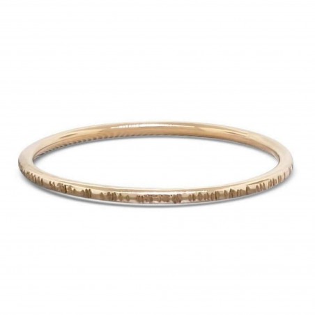 Skinny  gold stack ring with small lines