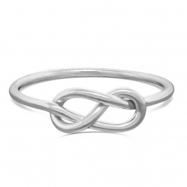 Figure 8 knot ring in sterling silver