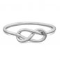 Figure 8 knot ring in sterling silver or gold-filled