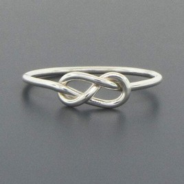 Figure 8 knot ring in sterling silver