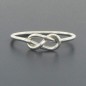 Figure 8 knot ring in sterling silver or gold-filled