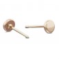 Recycled solid gold flat pebble stud earrings