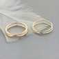 X knot ring in sterling silver or gold-filled