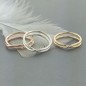 X knot ring in sterling silver or gold-filled