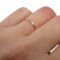Solid gold smooth skinny stack ring