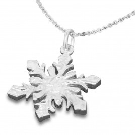 Sterling silver snowflake necklace