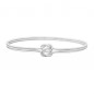 Sterling silver double love knot bangle