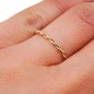 Solid gold twisted stacking ring