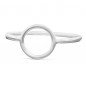 Sterling silver open circle karma ring
