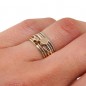 14k gold nugget ring on a sterling silver band
