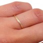 Gold stack ring patterned with grooved lines