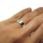 Men's sterling silver wedding band 6mm wide