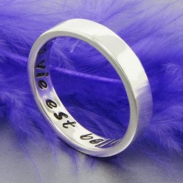 Sterling silver personalized secret message ring