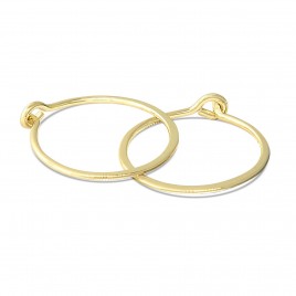 Tiny handforged solid gold hoop earrings