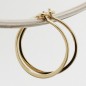 Tiny handforged solid gold hoop earrings