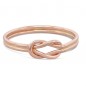 Solid gold sailor hug knot ring