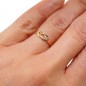 Solid gold sailor hug knot ring