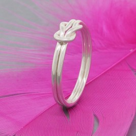 Sterling silver sailor knot ring