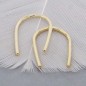 Pair of gold horseshoe hoop earrings