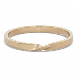Solid gold Mobius wedding band
