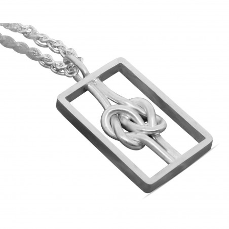 Sterling silver Double Love knot pendant necklace