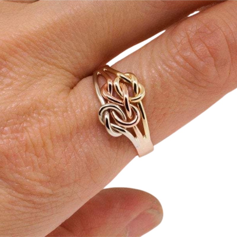 Bagues Mère-Fille Noeud Infini - Symbolique Amour Éternel - Cadeau Emotionnel En Alliage