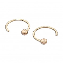 Tiny gold hoop earrings