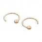 Tiny gold hoop earrings