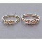 Thick gold climbing knot ring