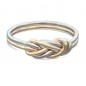 Thick gold climbing knot ring