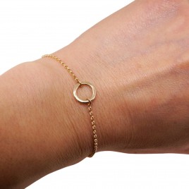 Gold Karma open circle bracelet