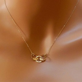 14K Gold and Diamond Family Necklace
