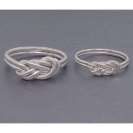 Sterling silver climbing knot ring