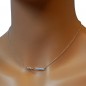 Personalized Sterling Silver Mobius Bar Necklace