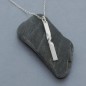 Mobius Bar Necklace with birthstone