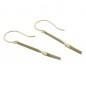 Solid Gold Mobius Bar Dangling Earrings