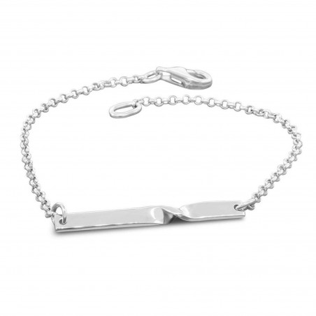 Sterling Silver Mobius Bar Bracelet