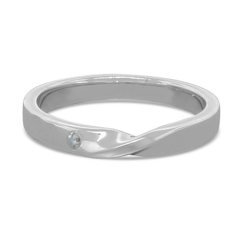 Mobius Ring with personalized birthstone color