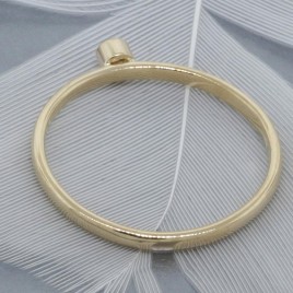 Gold Stacking ring with 2mm Canadian Diamond